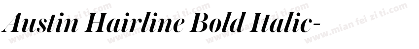 Austin Hairline Bold Italic字体转换